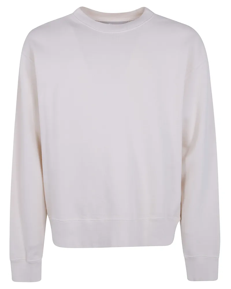 Golden Goose Boxi Sweatshirt Cotton Fleece Logo Patch White