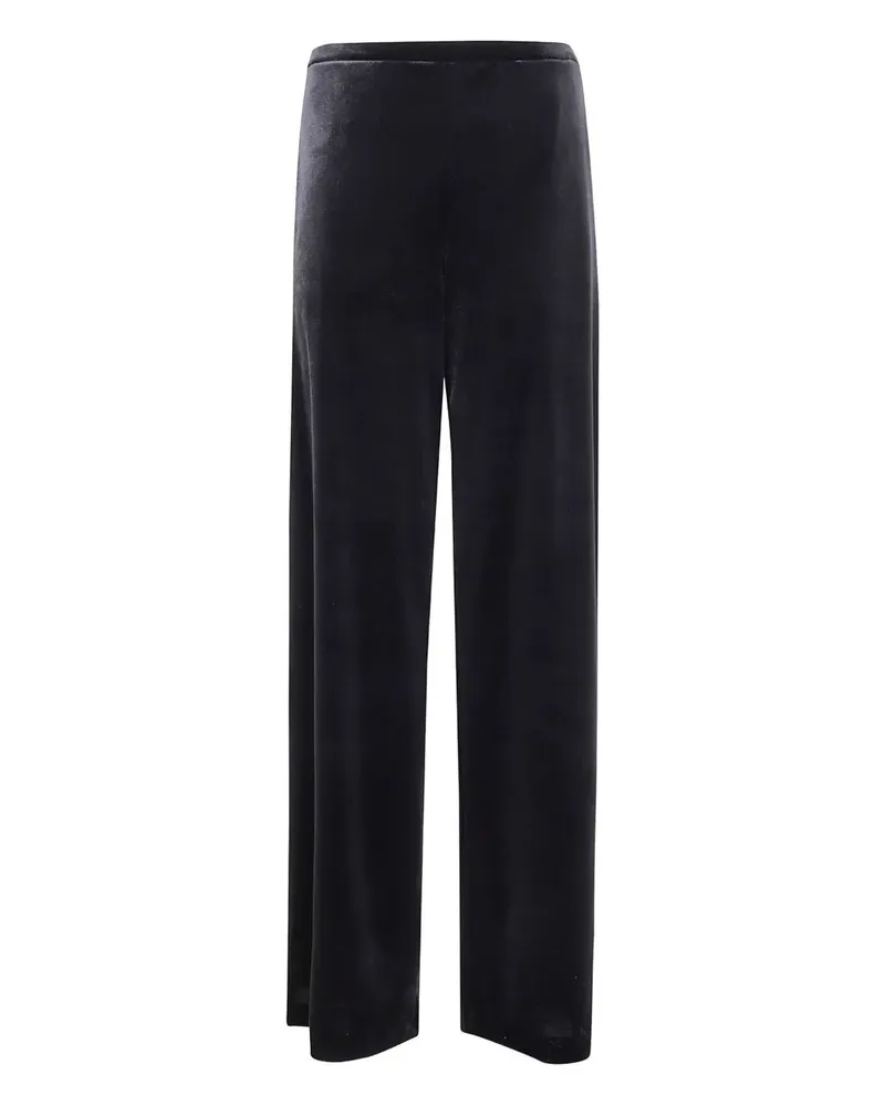 Emporio Armani Wide Chenille Trousers Black