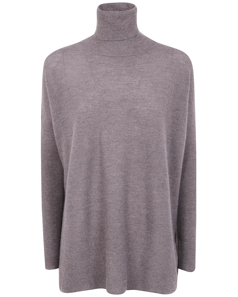 Gentryportofino Turtle Neck Knit Sweater Gray