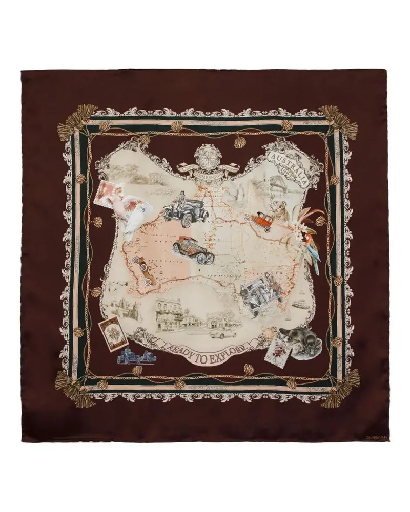 Zimmermann Scarf Printed "Printed Silk Square 70 Multi