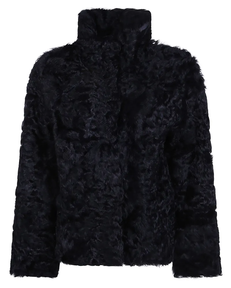 P.A.R.O.S.H. P. A.R. O H. Coat With Fur "D431914.Leak26 Blue