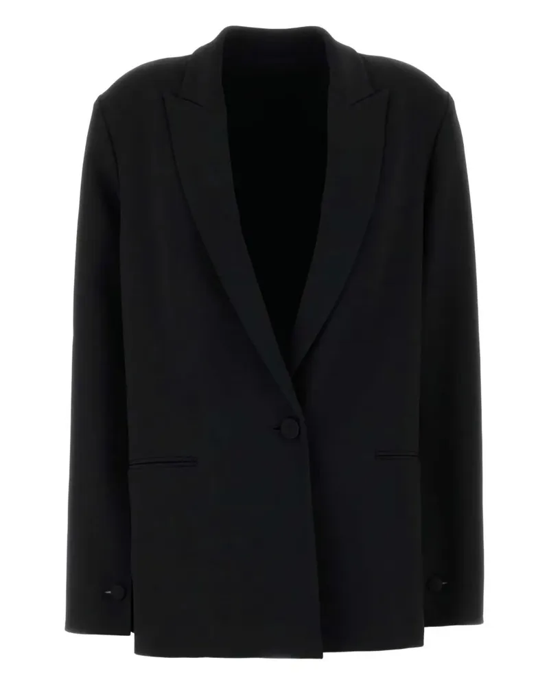 Alberta Ferretti Cady Stretch Oversized Jacket Black