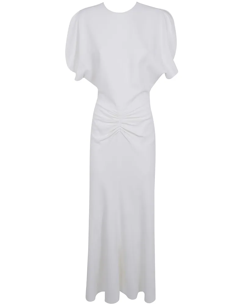 Victoria Beckham Dress Ruffled Hem "Bela White