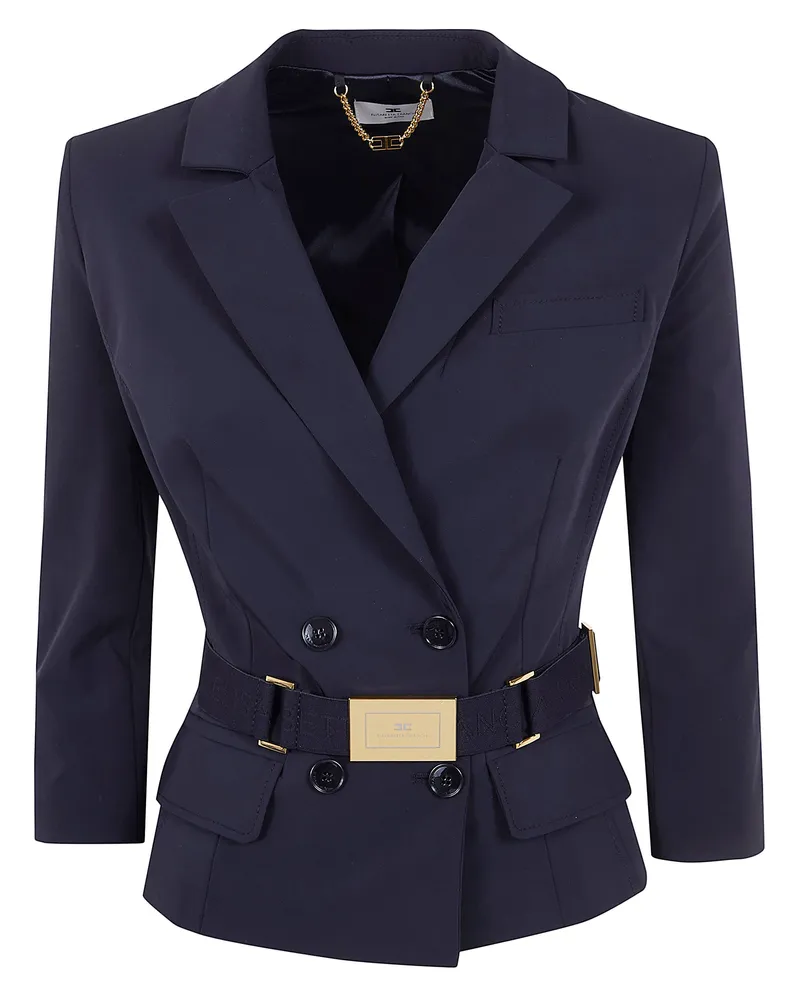 Elisabetta Franchi Belted Safari Jacket Black