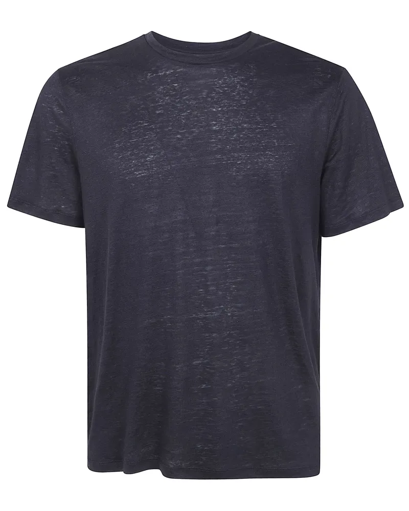 Majestic Solid Color Short Sleeves Round Neck Sweater Black