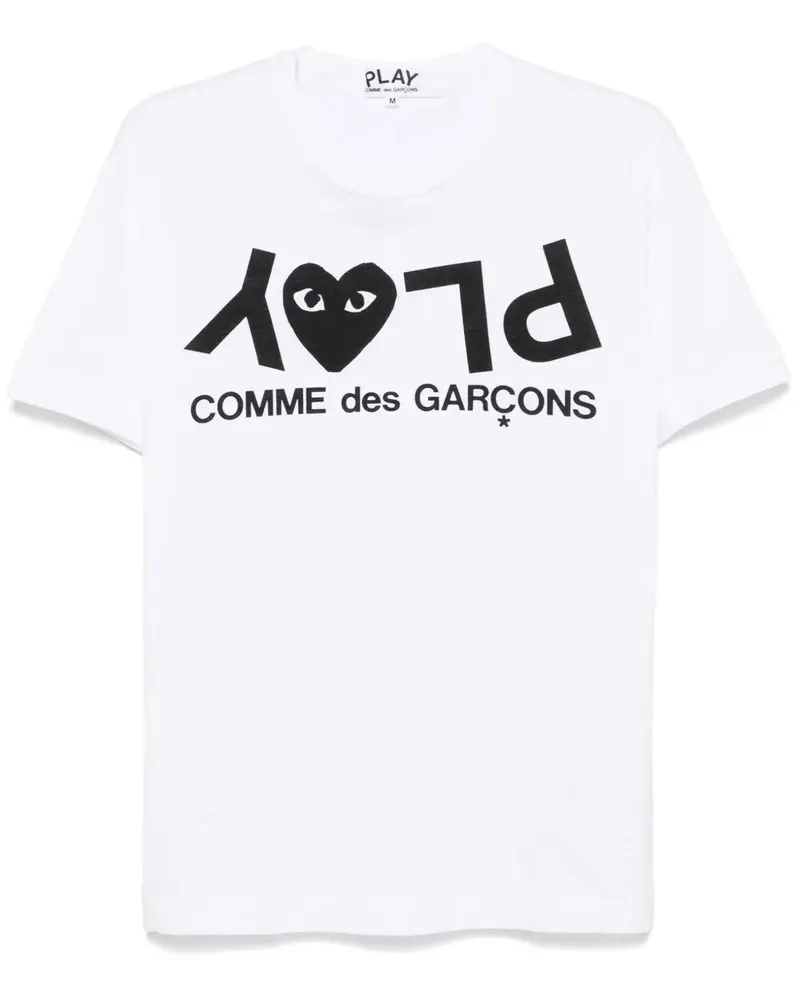 Comme des Garçons T-Shirt Logo Print Play Logo White