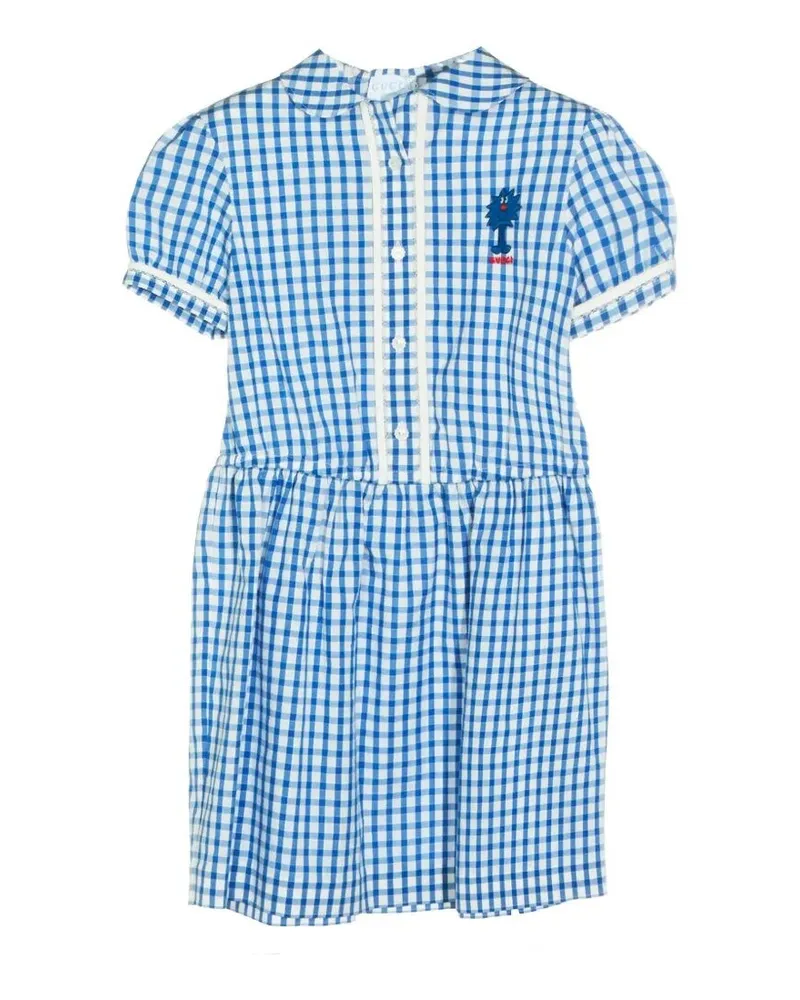 Gucci Junior Short Sleeves Dress Blue