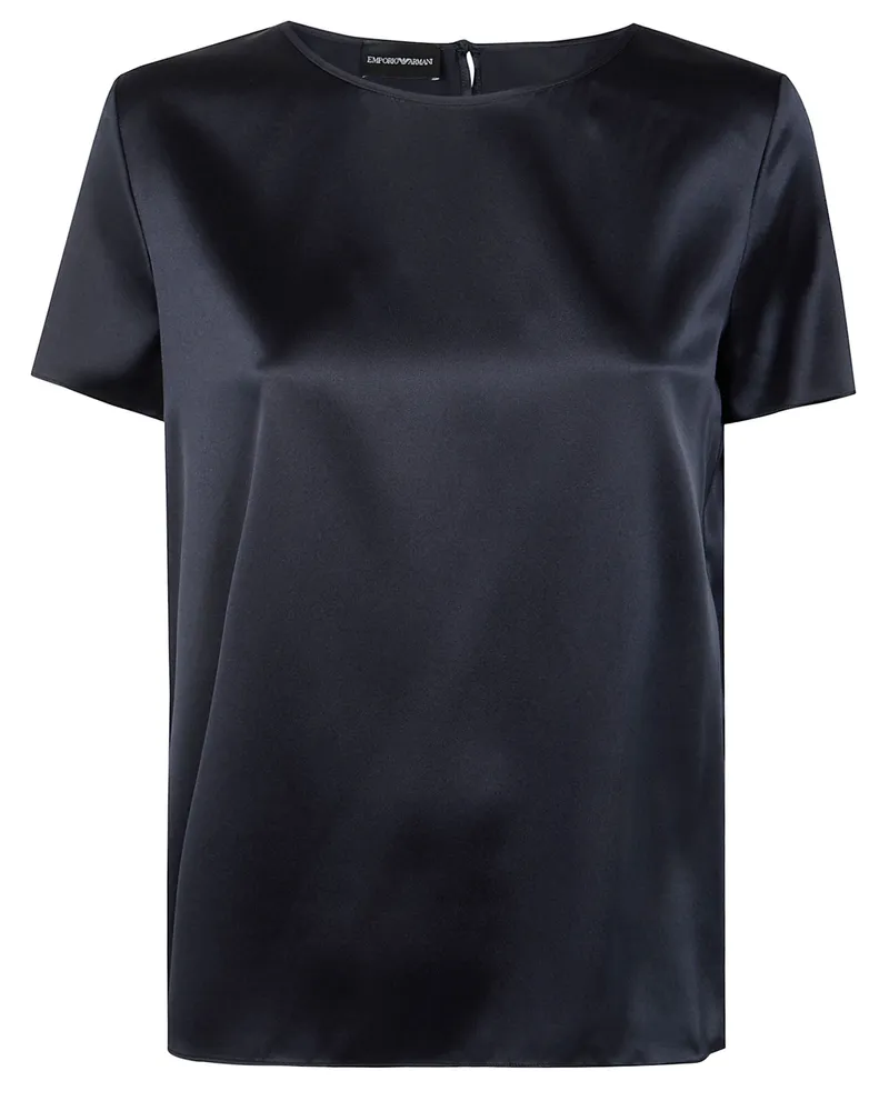 Emporio Armani Shirt Silk 'Navy Blue