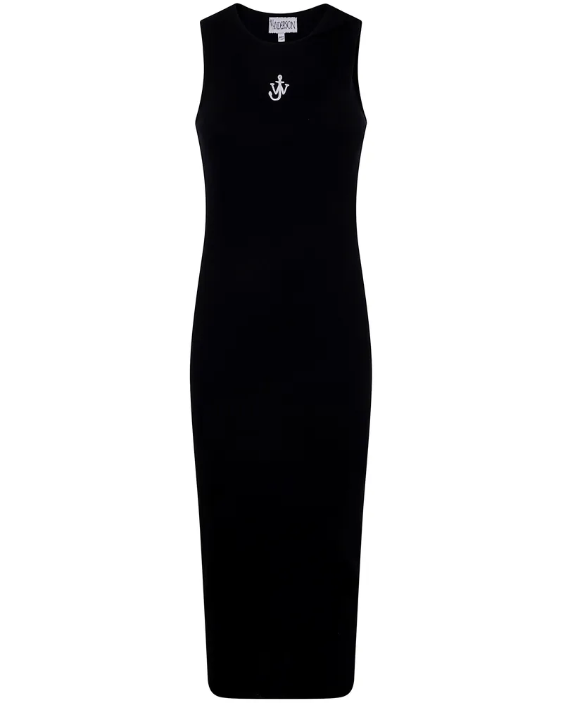 J.W.Anderson J. W.ANDERSON Anchor Embroidery Twisted Strap Dress By J. W.Anderson Black