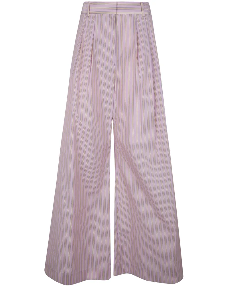 Zimmermann Stripe Wide Leg Pant Pink