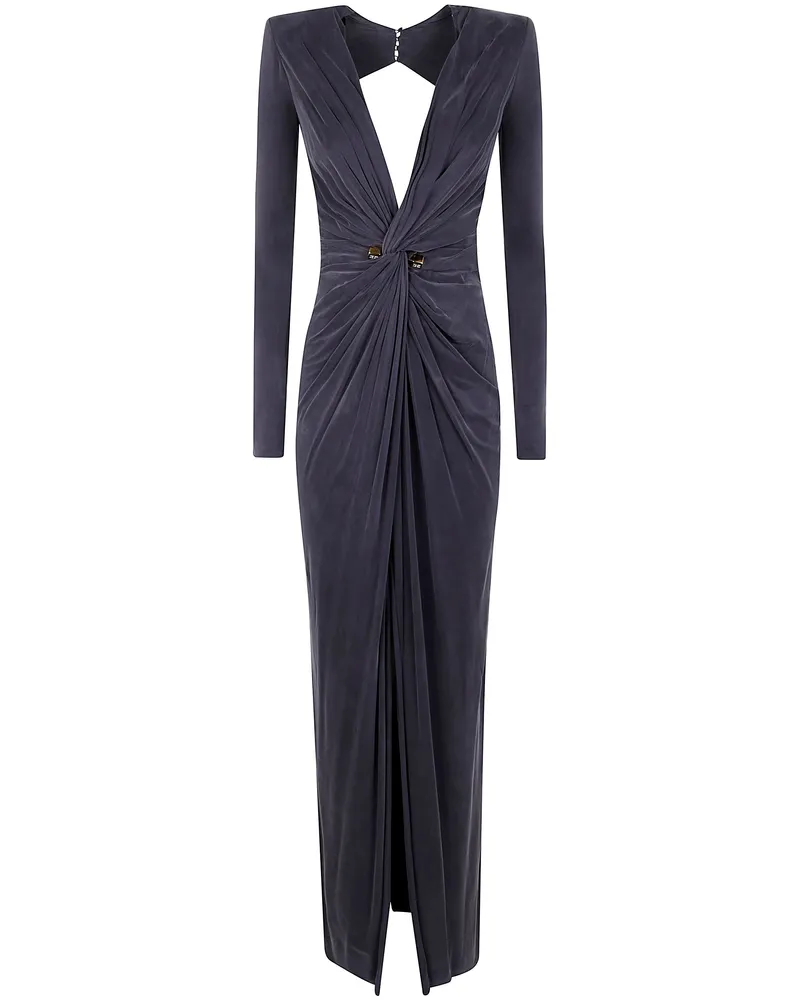 Elisabetta Franchi Long Dress By Elisabetta Franchi Gray