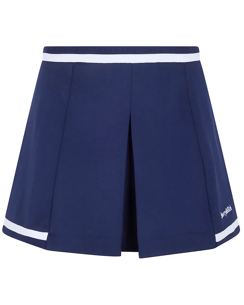 SPORTY & RICH Serif Logo "Mila" Skirt Blue