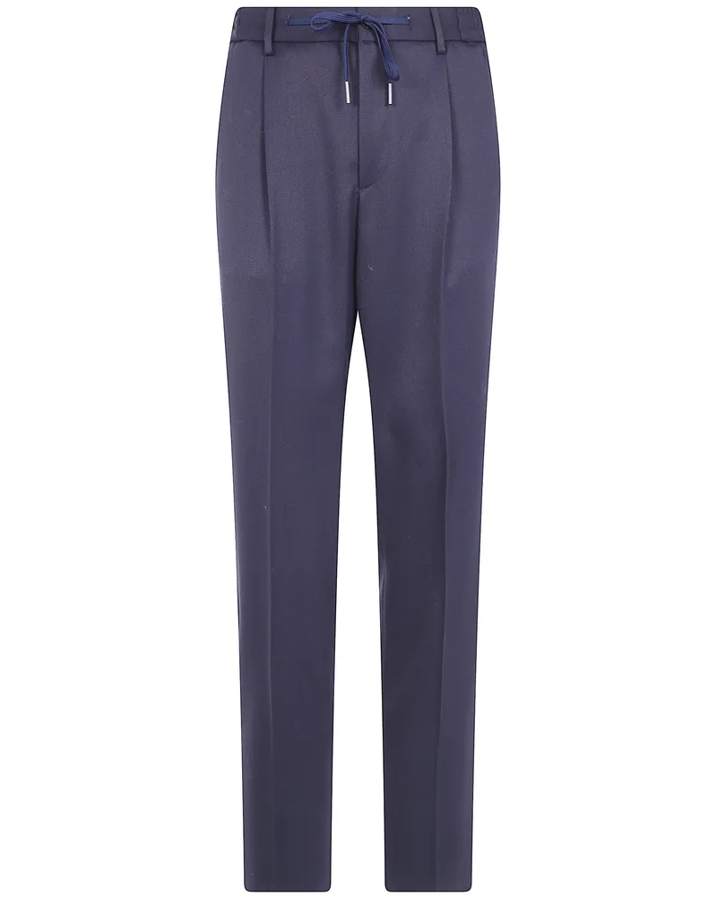 Tagliatore Trousers Wool Blend "P Clapton Blue
