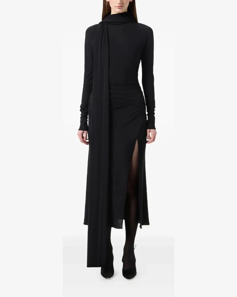 Blumarine Turtle Neck Jersey Dress Red