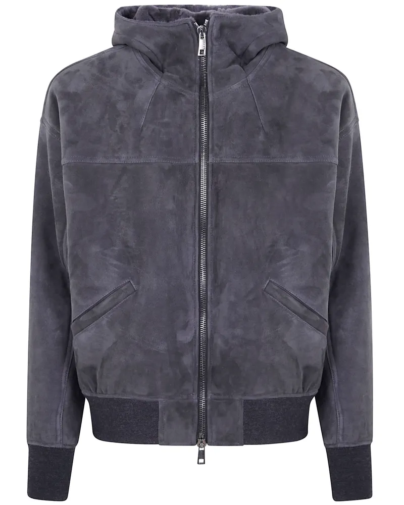 Giorgio Brato Mutton Velour Oversized Hooded Sweatshirt Black