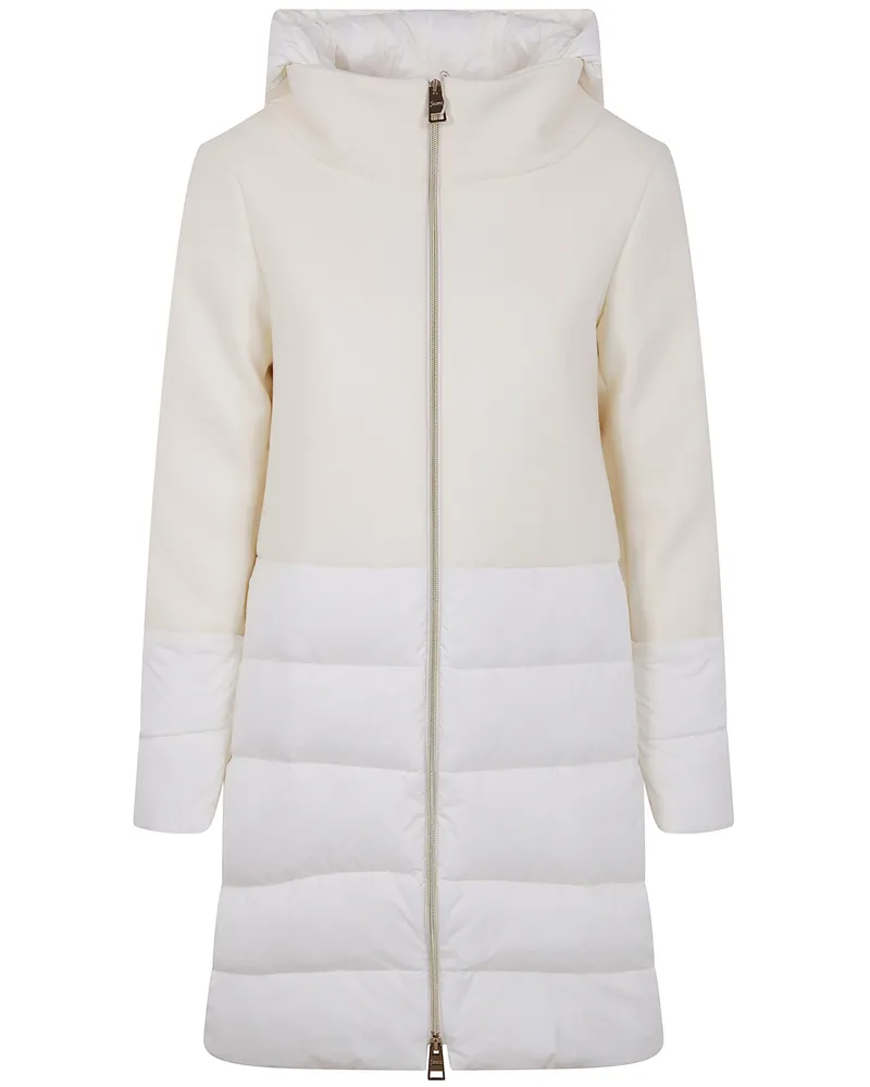 Herno Mix Fabric Medium Jacket White