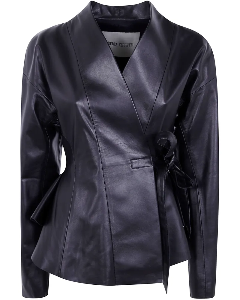 Alberta Ferretti Leather Jacket Black