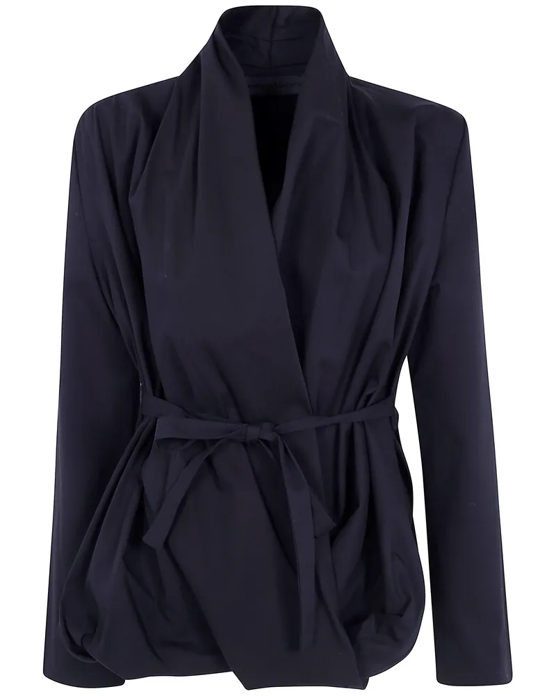 Maria Calderara Shirt Cotton Twill "Drapped Shirt Black