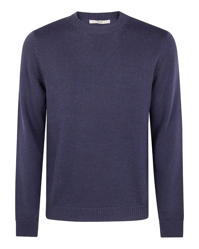 Nuur Long Sleeves Round Neck Sweater Blue