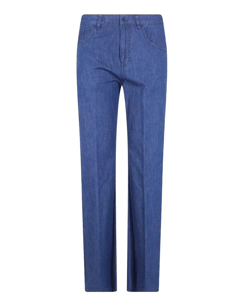 ASPESI Straight Leg Trousers Blue