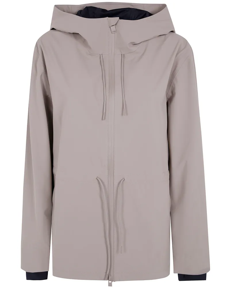 RAINS Jacket Hooded "Suva" Hardshell String Beige