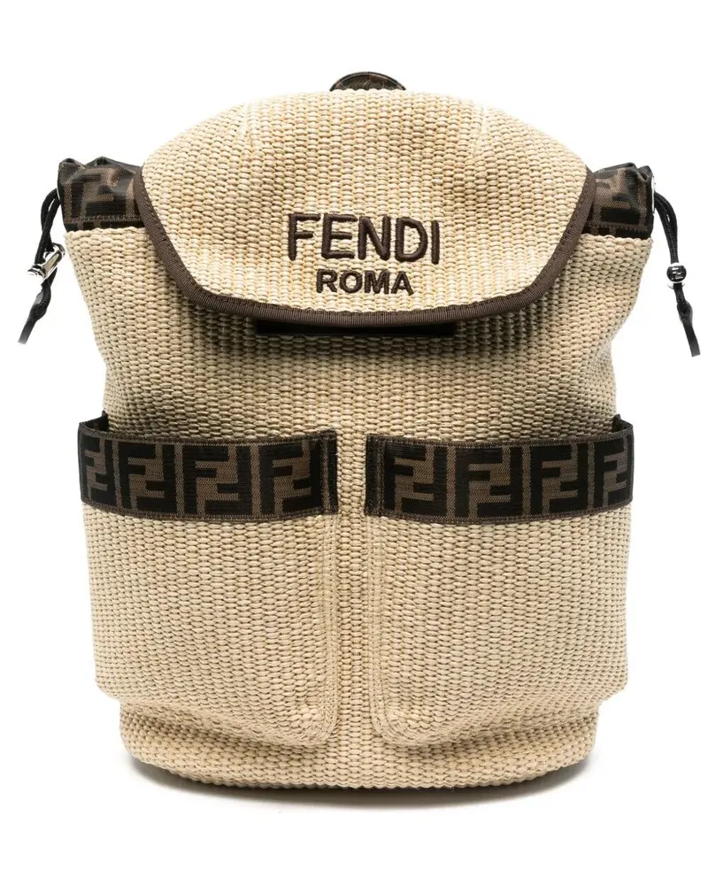 Fendi Chiccodì Riso Kids Backpack Beige