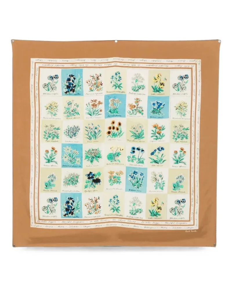 Paul Smith Scarf Garden Stamp White