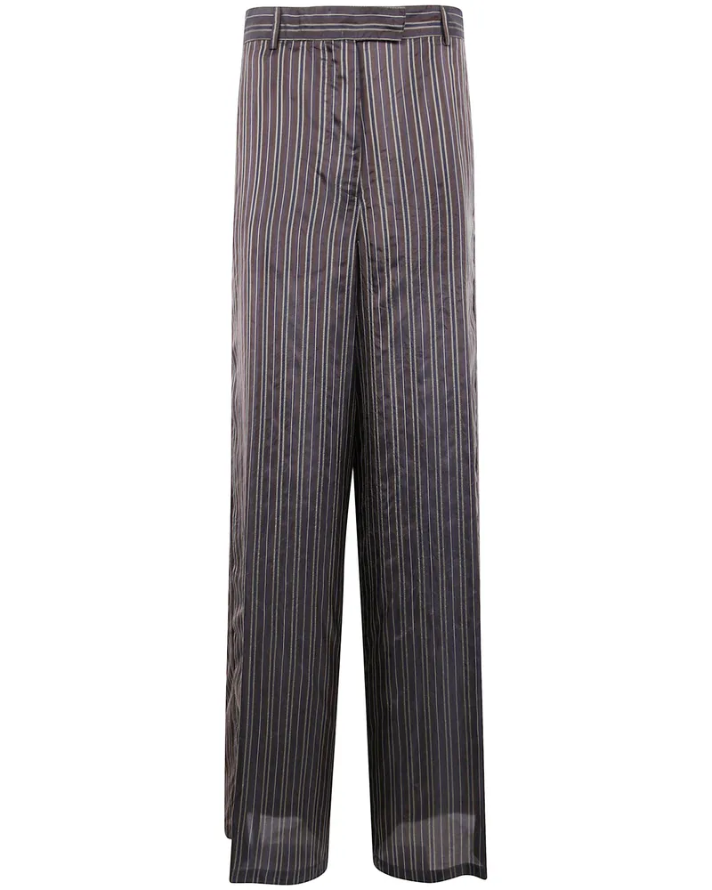 Dries van Noten Penn 2267" Striped Trousers Brown