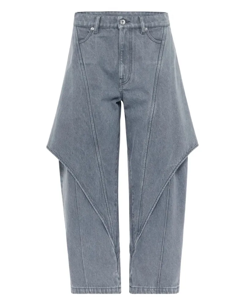 J.W.Anderson J. W.ANDERSON Cropped Sculptural Jeans Gray