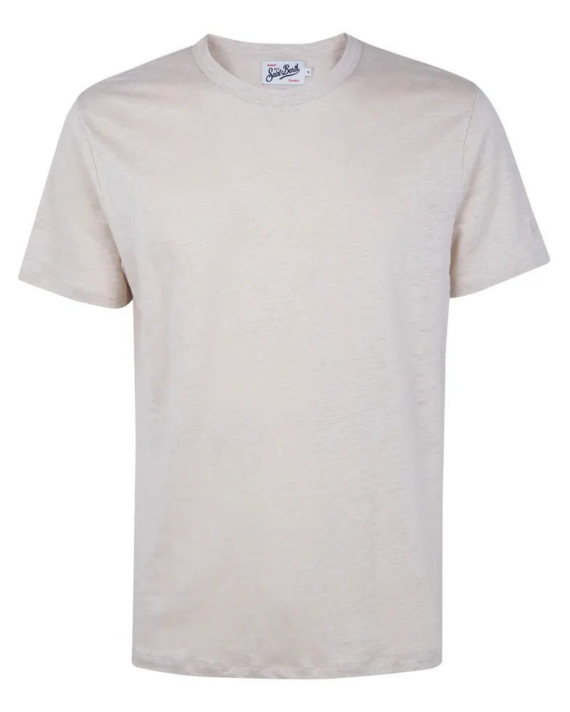 MC2 Saint Barth Linen Roundneck Sweater Beige