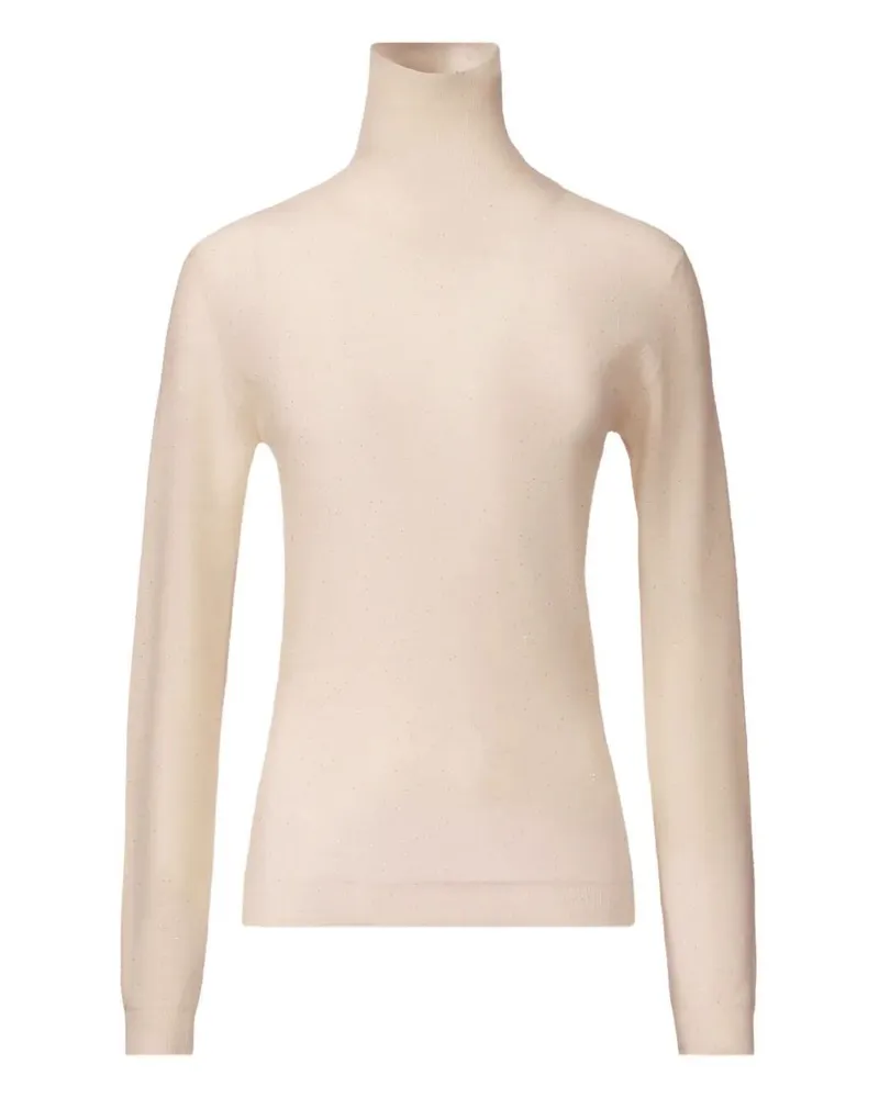 Fabiana Filippi Slim Fit Turtle Neck Sweater White