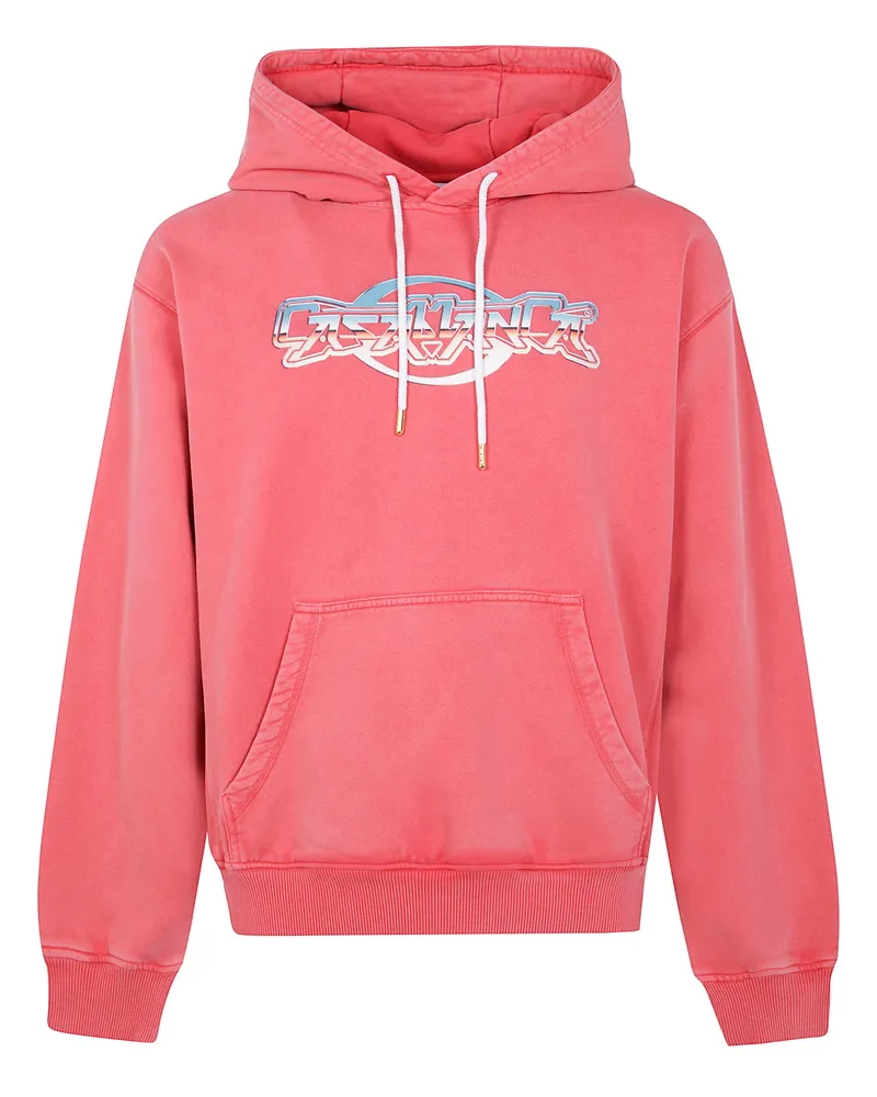 Casablanca Paris Chrome Text" Printed Hoodie Red
