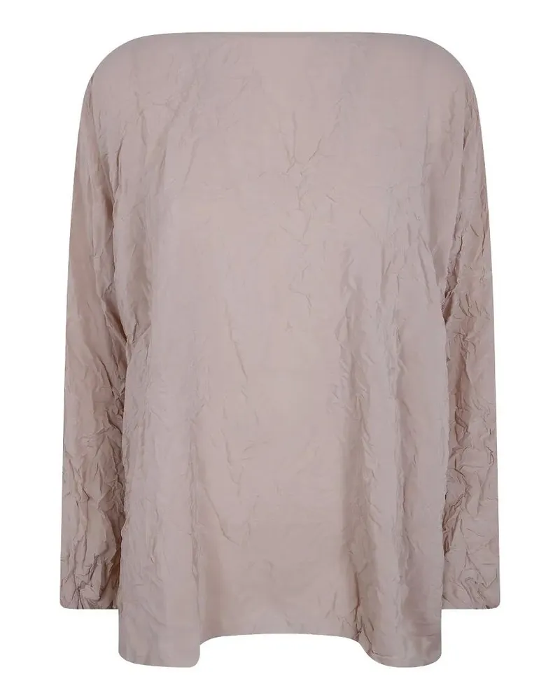 Daniela Gregis Round Neck Classic Shirt Beige