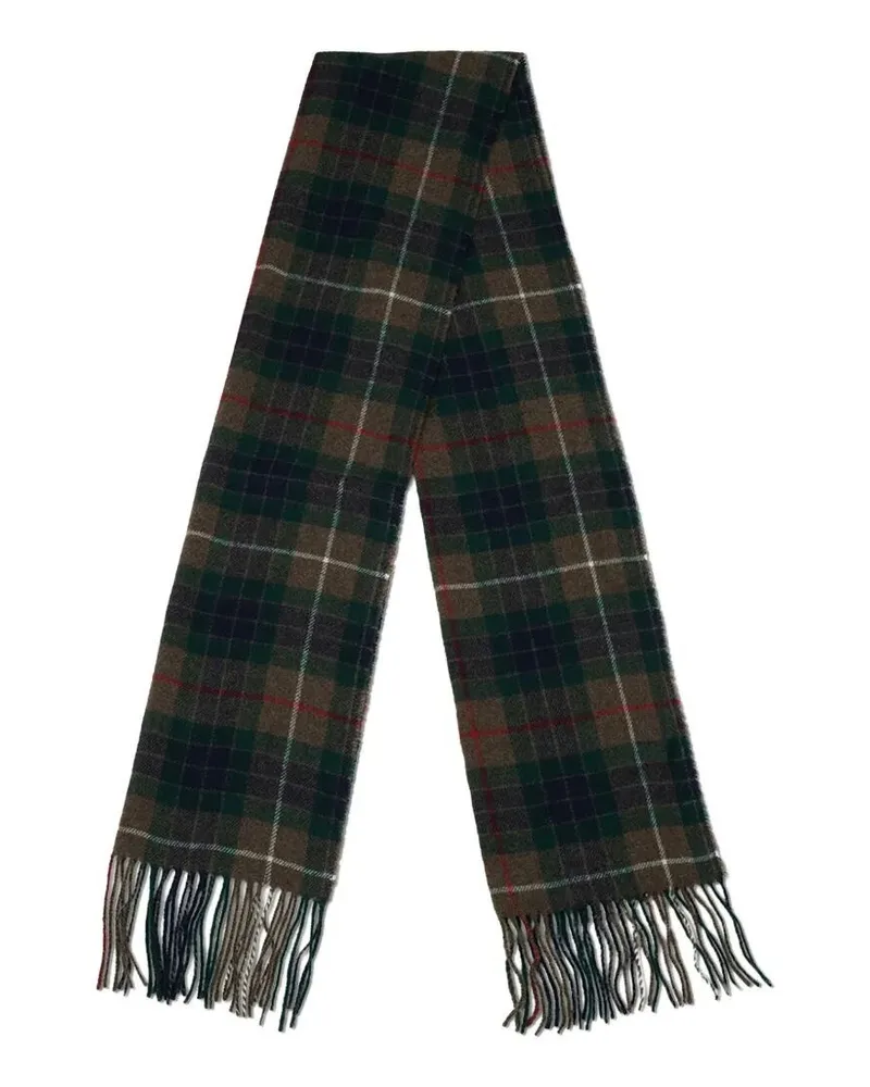 Baracuta Scarf Tartan Hunting Check Blue