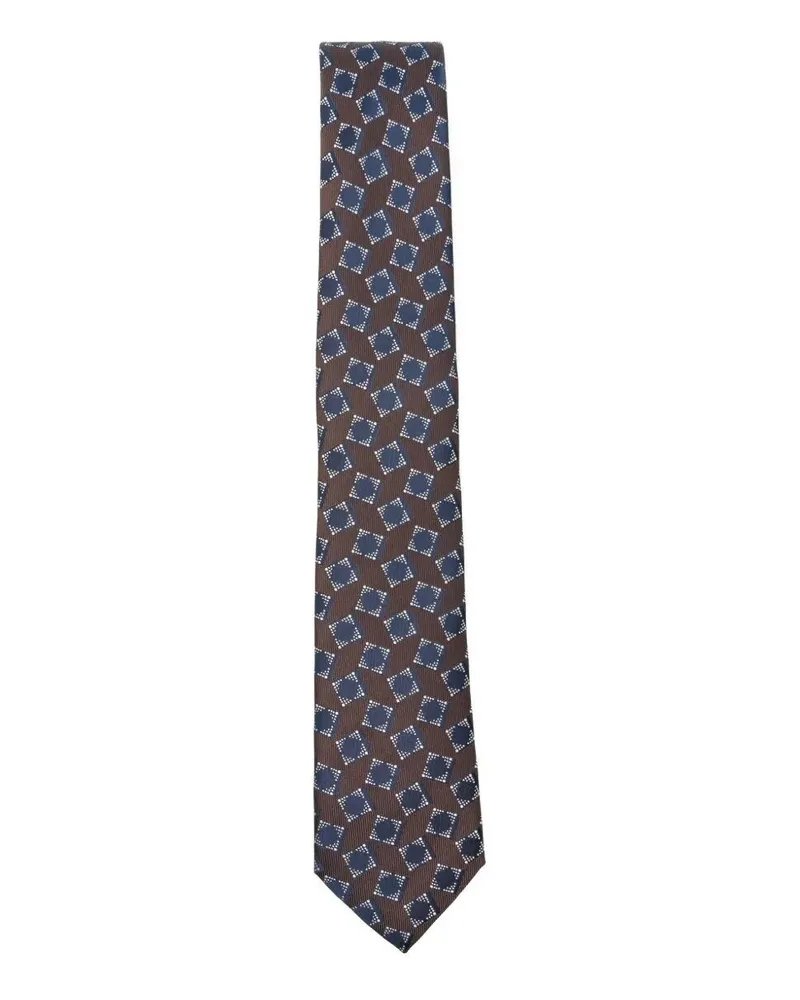 Giorgio Armani Woven Tie Brown