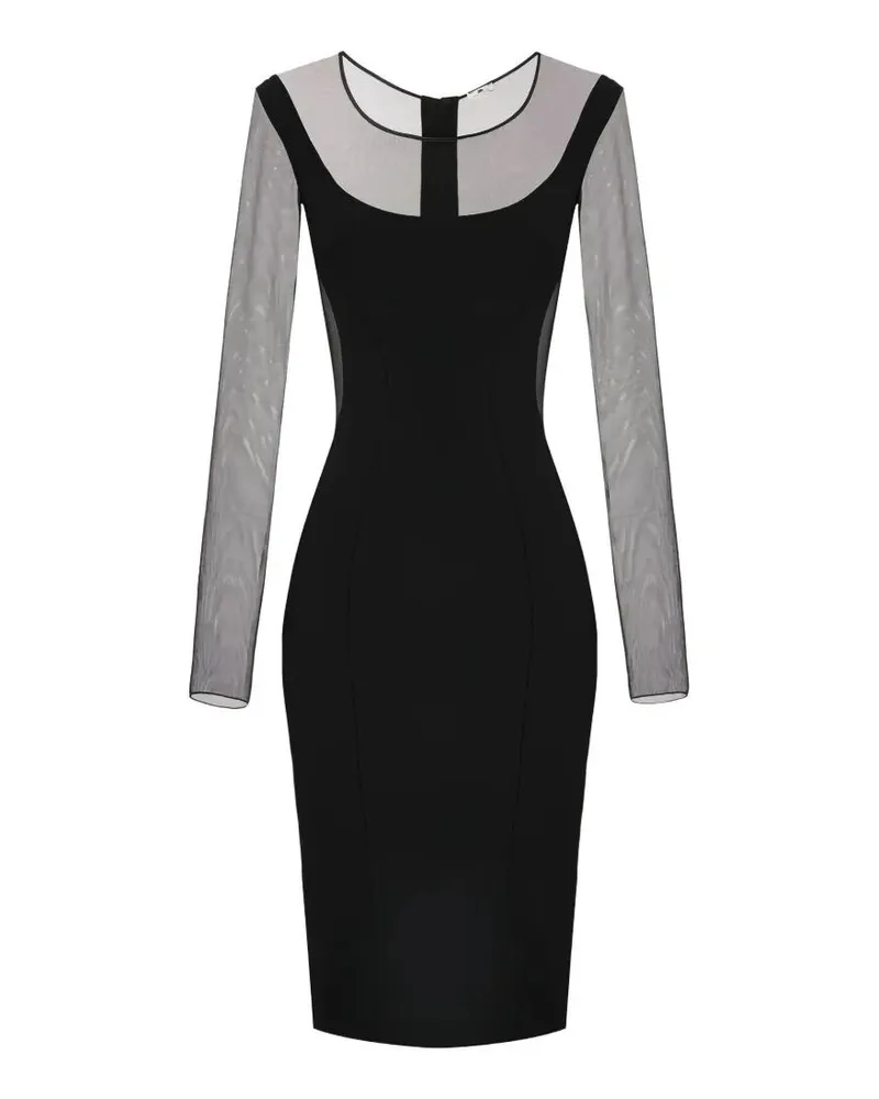 Elisabetta Franchi Midi Evening Dress Black