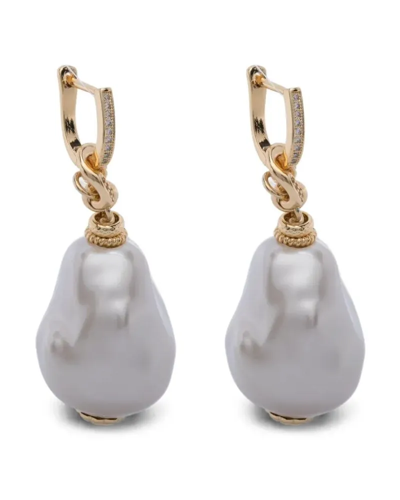 Gas Bijoux Earrings Pearl "Bo Hina Biwa Metallic