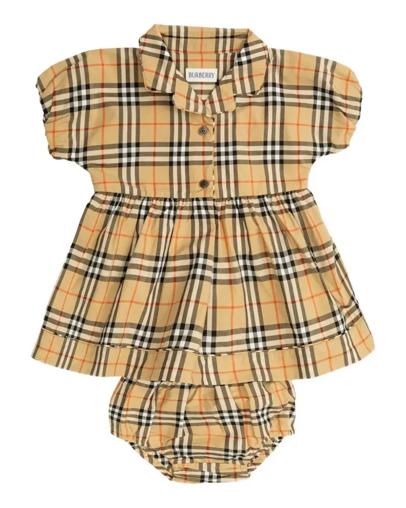 Burberry Dress Cotton Check "Bea White