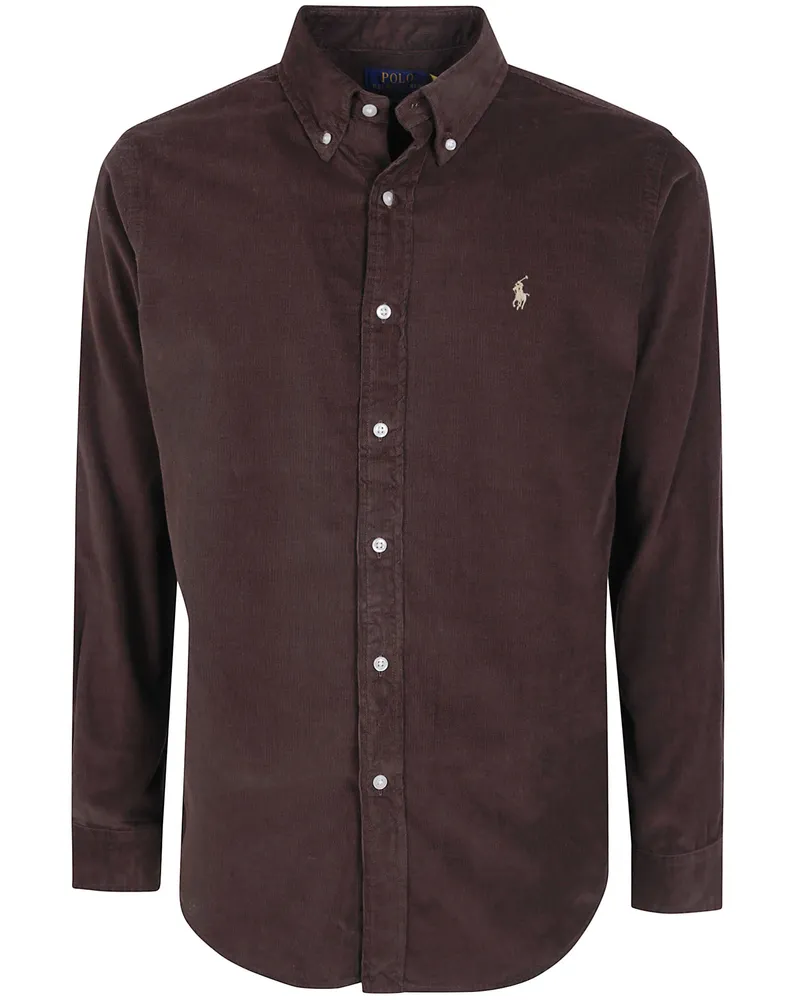 Ralph Lauren Shirt Long Sleeve Sport Shirt Brown