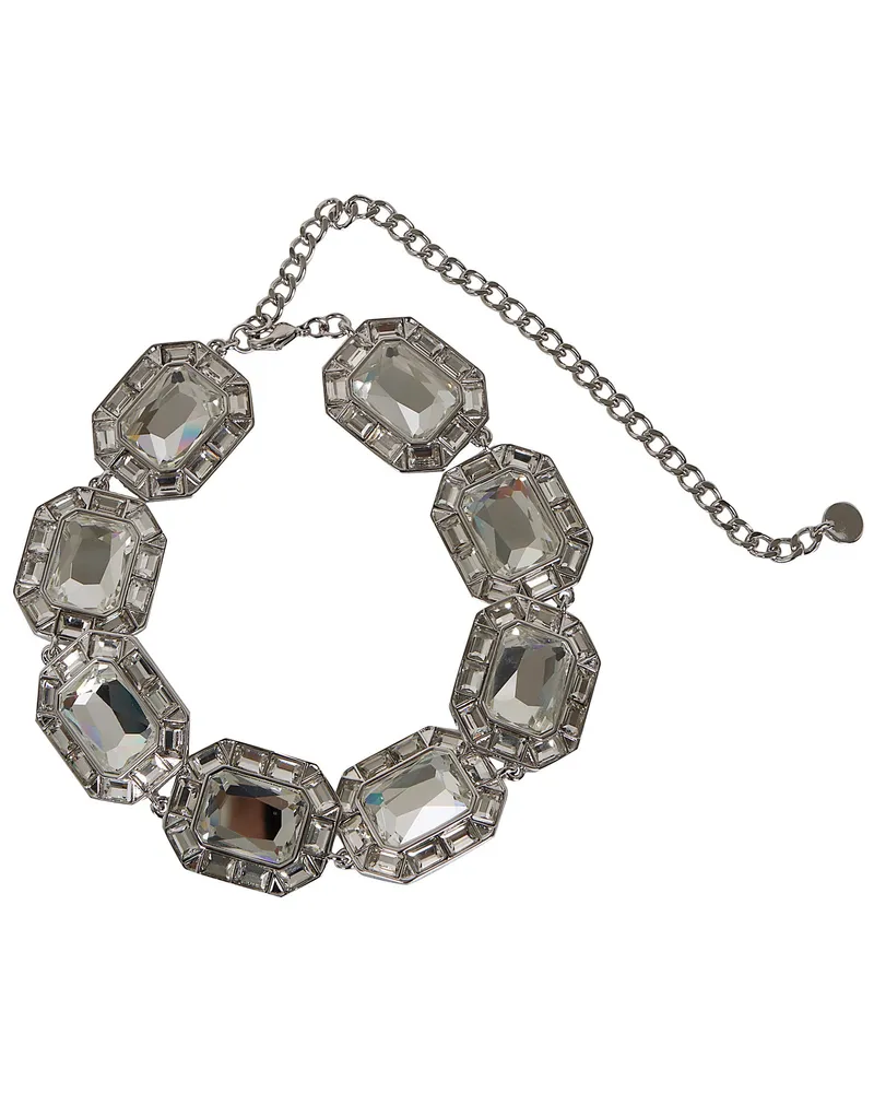 Self-Portrait Necklace Metallic Crystal "Crystal Necklace Metallic
