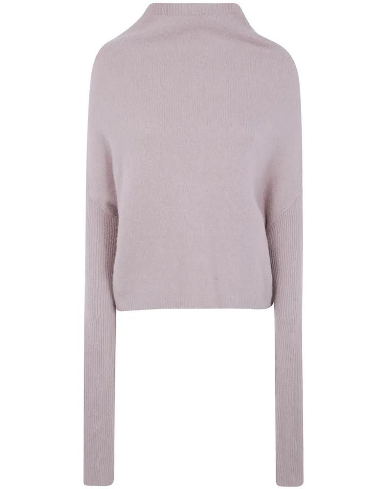 Rick Owens Sweater Crater Neck Tee Pink