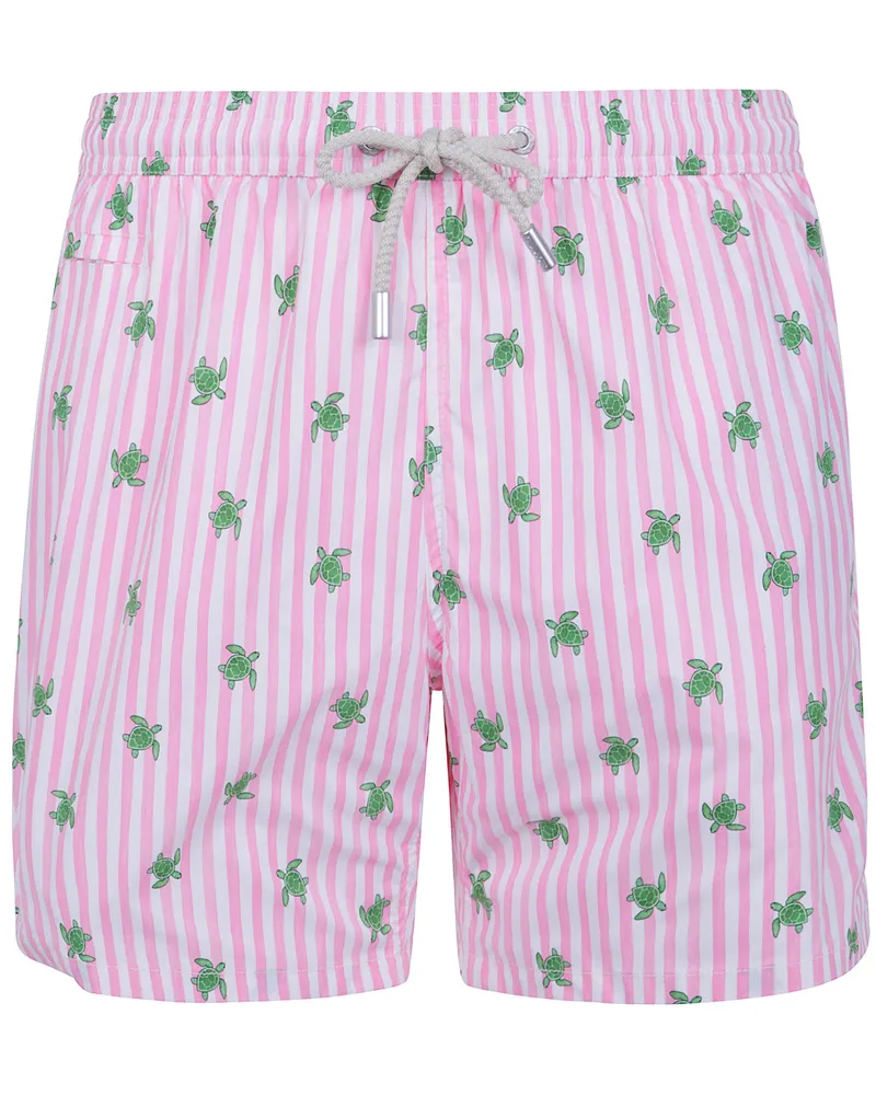 MC2 Saint Barth Swim Shorts Light Stretch "Turtle W Stripes Multi