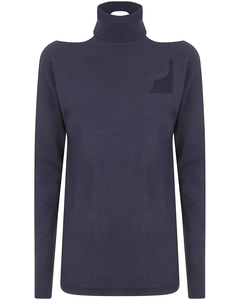 Semicouture Turtleneck Sweater "Blanche Black