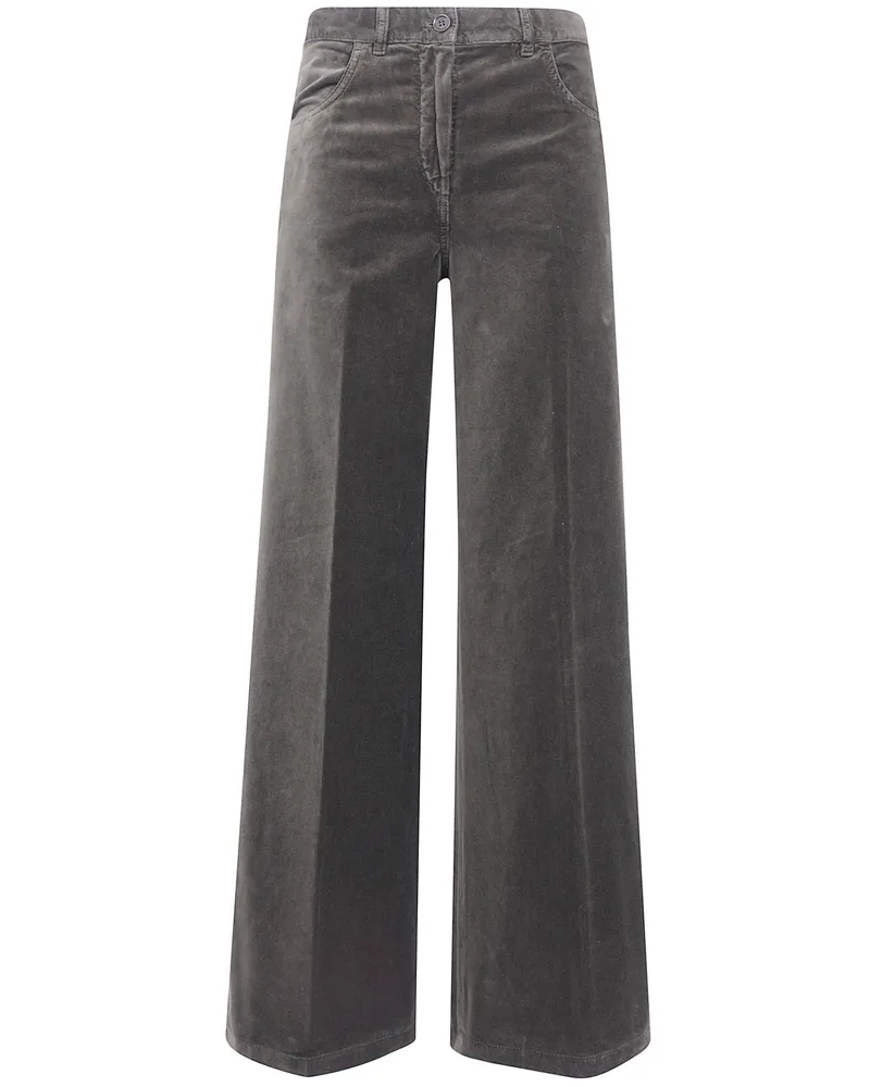 ASPESI Pants Wide Leg "Velvet Wide Leg Trousers Green