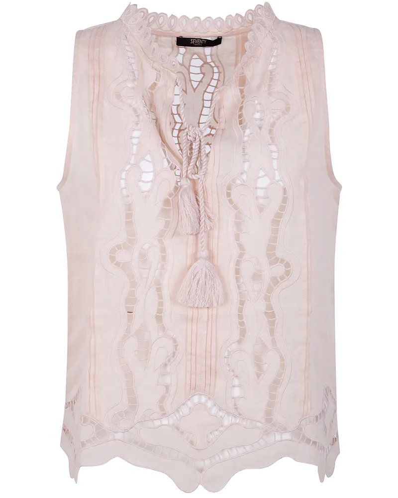 Seventy Raime Embroidered Top Pink