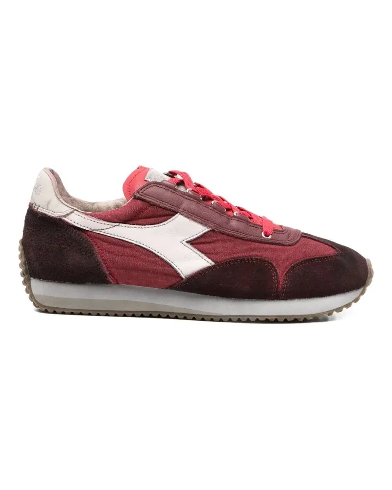 Diadora Heritage Equipe Dirty Stone Wash Vintage Sneakers Red