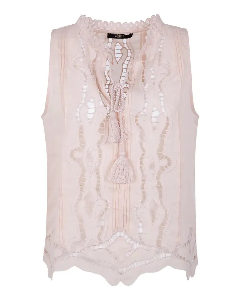 Seventy Raime Embroidered Top Pink