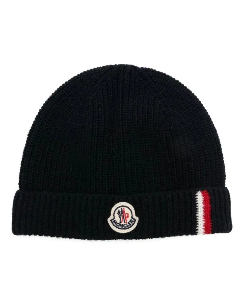 Moncler Hat Wool Carded Blue Blue