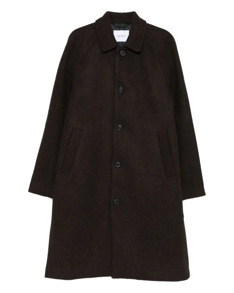 LES DEUX Michael" Solid Wool Coat Brown