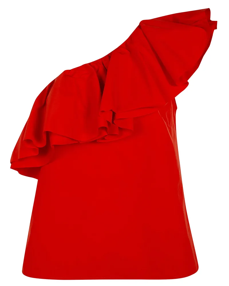Essentiel Jillian" Asymmetric Ruffle Top Red